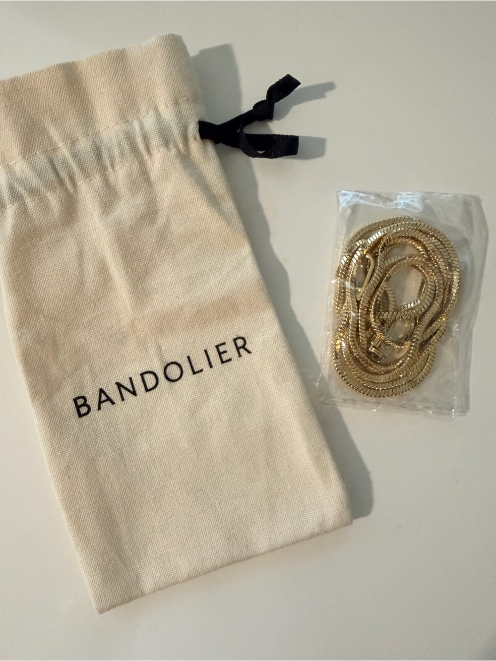 BANDOLIER  - Belinda Gold Chain Cross-Body Strap Only - Gold - NWT